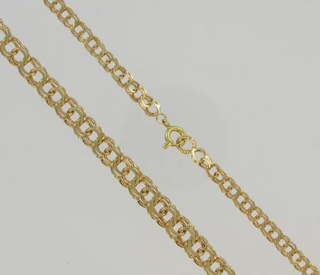 Bismarkkaulaketju, pituus 44,0cm, 585, paino 16,6g Vikt: 16,6 g
