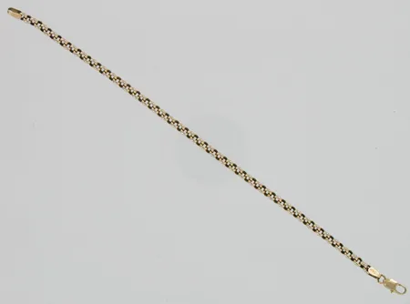 Papuranneketju, käytön jälkiä, pituus 190mm, 585, paino 2,9g Vikt: 2,9 g