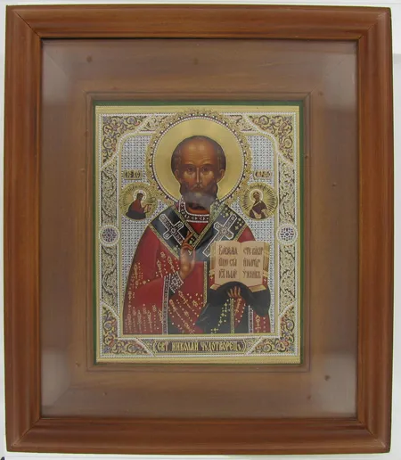 Ikonitaulu lasikehyksessä, mitat 220x250x60mm