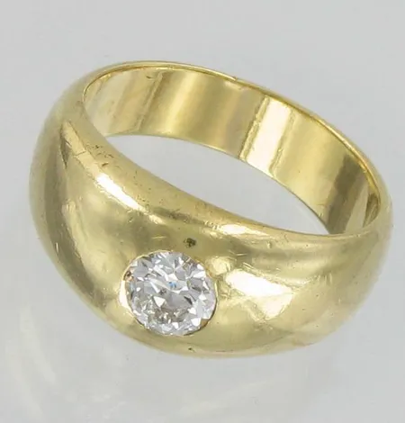 Timanttisormus 1xn0.57ct, koko 18¼, 750, paino 10,8g Vikt: 10,8 g