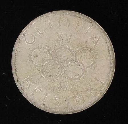 Olympiaraha Helsinki 1952, nimellisarvo 500mk, 500, paino 12,0g Vikt: 12   g