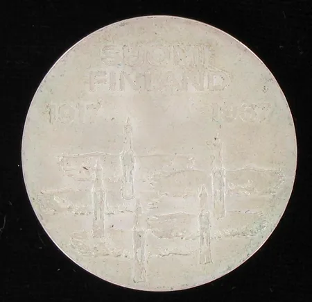 Juhlaraha Suomi Finland 1917-1967, nimellisarvo 10mk, 900, paino 24,2g Vikt: 24,2 g