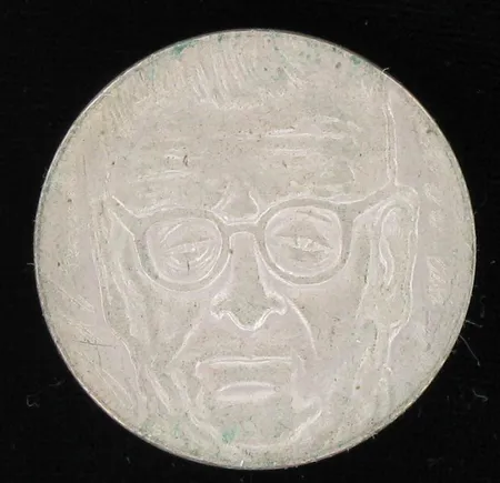 Juhlaraha J.K.Paasikivi 1870-1956, nimellisarvo 10mk, 500, paino 22,5g Vikt: 22,5 g