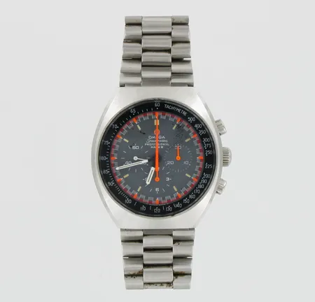 Teräsrannekello Omega Speedmaster Professional MARK II Chronograph,
manuaali vetoinen, reference ST