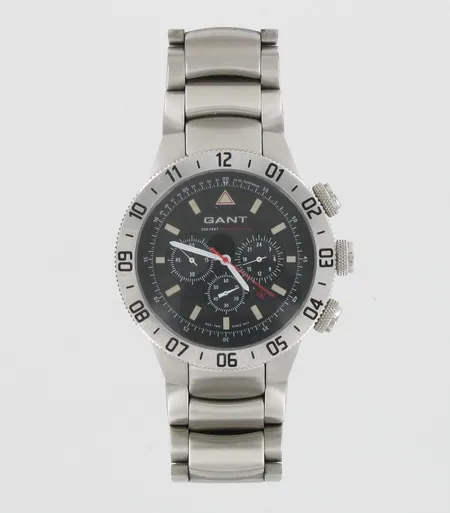 Miesten teräsrannekello Gant Sea Gate 330 Feet Chronograph, taulun Øn.50mm, omassa laatikossa, mukana takuukuitti ja kaksi lisäpalaa