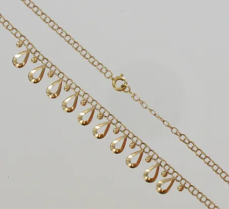Kaulakoru, pituus 43,0cm, 585, paino 3,5g Vikt: 3,5 g