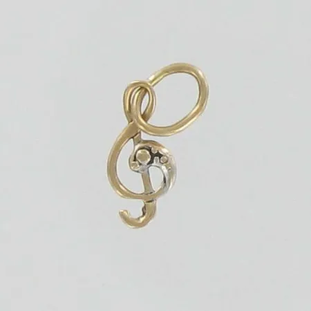 Nuottiriipus, korkeus 15mm, käytön jälkiä, 585, paino 0,2g Vikt: 0,2 g