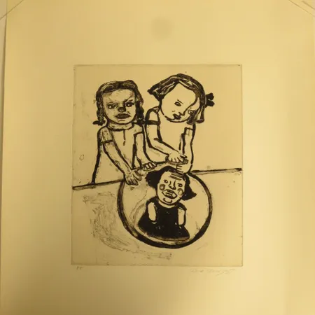 Taidegrafiikka signeeraus PT Lena Cronqvist, ulkolaitojen mitat 39x48cm