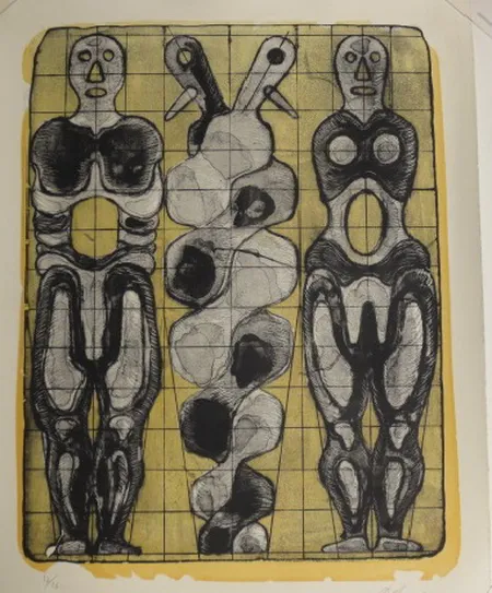 Taidegrafiikka signeeraus 12/16 BjNg -2003, koko 45x35cm