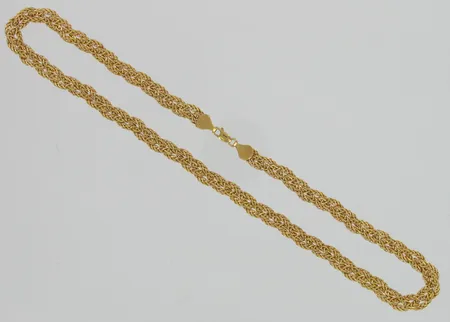 Kaulakoru, pituus 45cm, leveys 8mm, 585, paino 10,5g Vikt: 10,5 g