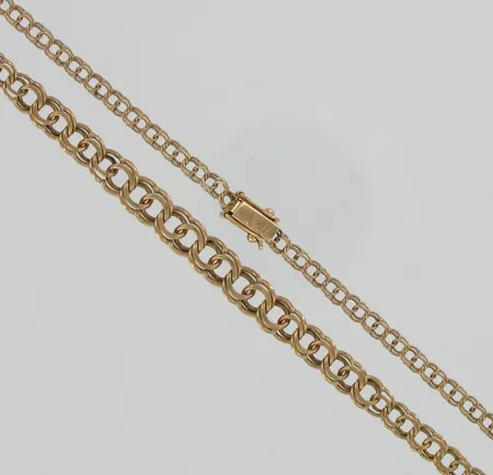 Bismarkkaulaketju, pituus 42cm, 585, paino 10,5g Vikt: 10,5 g