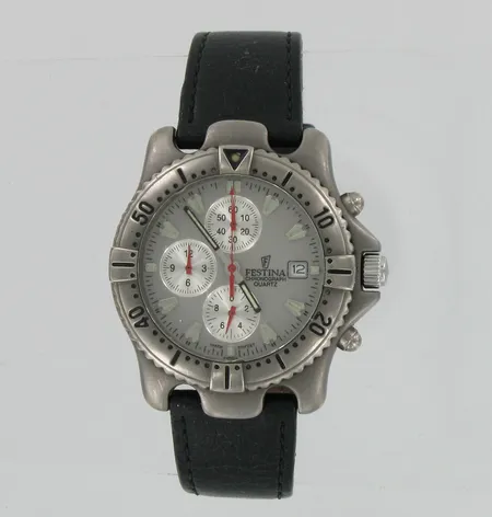 Viallinen miesten teräsrannekello Festina Chronograph, quartz, paristo loppunut