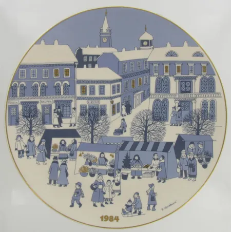 Seinälautanen Arabia Joululautanen 1984, design R. Uosikkinen, Ø 230mm
