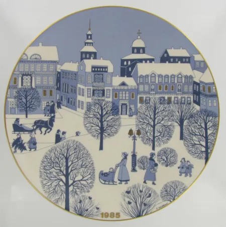Seinälautanen Arabia Joululautanen 1985, design R. Uosikkinen, Ø 230mm