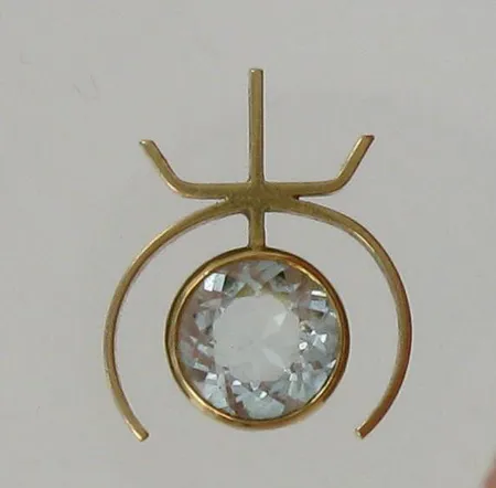 Kiviriipus, korkeus 22mm, 750br, paino 4,0g, Kaunis Korun ja Kalevalan leimalla, vuodelta 1963 Vikt: 4   g
