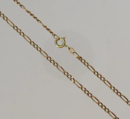 Figarokaulaketju, pituus 72,0cm, 585, paino 9,8g Vikt: 9,8 g