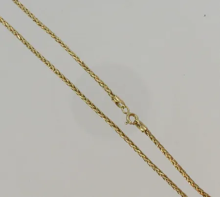 Kaulaketju, pituus 46cm, viallinen, 585, paino 3,1g Vikt: 3,1 g