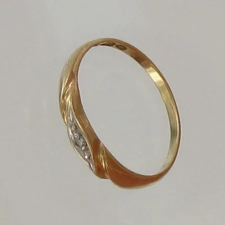 Timanttisormus, 1xn.0.005ct, koko 15¾, 585, paino 0,9g Vikt: 0,9 g