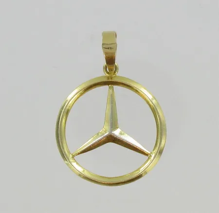 Mercedesriipus, Ø 28mm, 585, paino 5,4g Vikt: 5,4 g