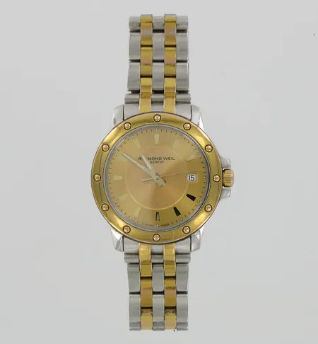 Miesten rannekello Raymond Weil Geneve, quartz, Ø 38mm, rannekkeen pituus n.185mm. Paristo loppunut.