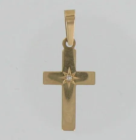 Timanttiristiriipus 1xn.0.01ct, korkeus 28mm, 585, paino 1,0g Vikt: 1   g