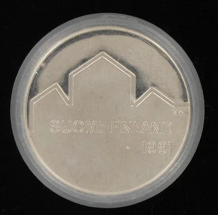 Hopea juhlaraha, 100 Markkaa Jääkiekon MM-kisat 1991, 830, paino 24,0g Vikt: 24   g