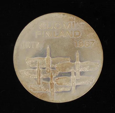 Juhlaraha, Suomi Finland 1917-1967, nimellisarvo 10mk, 900, paino 23,8g Vikt: 23,8 g