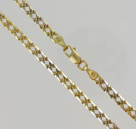 Kaulaketju, pituus 46,0cm, 750, kaksiväri, paino 14,2g Vikt: 14,2 g