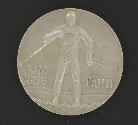 Juhlaraha, Lahti MM 1978, 25mk, 500, paino 26,5g Vikt: 26,5 g