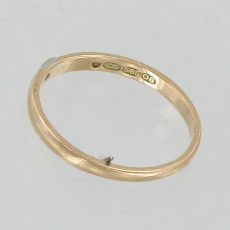 Timanttisormus 1xn.0.005ct, koko 16¼, 585, paino 1,2g Vikt: 1,2 g