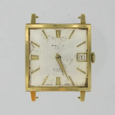 Viallinen kultarannekell 25 jewels automatic, 750br, paino 25,1g Vikt: 25,1 g
