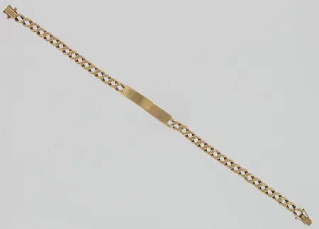 Viallinen panssariranneketju laatalla, 585, paino 7,9g Vikt: 7,9 g