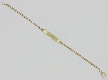 Viallinen ranneketju laatalla, kaiverrettu, 585, paino 5,9g Vikt: 5,9 g