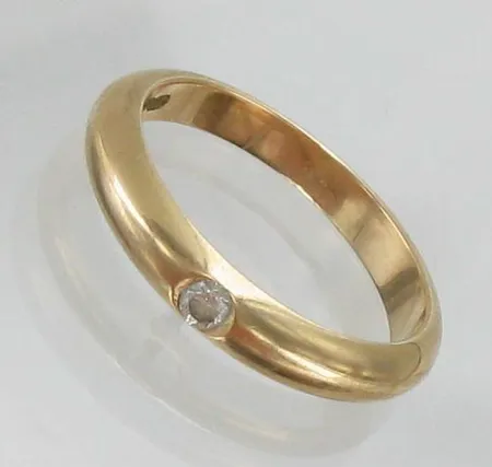 Timanttisormus, 1xn.0.05ct, koko 17½, 585, paino 3,9g Vikt: 3,9 g