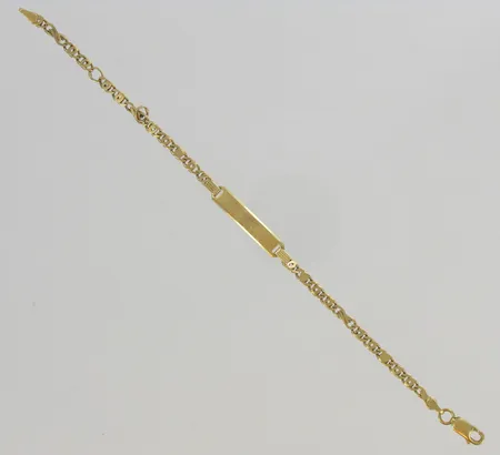 Laattaranneketju, kulunut, pituus 17,0cm, 750, paino 6,7g Vikt: 6,7 g