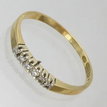 Timanttisormus, 6xn.0.005ct, koko 18, 750, paino 1,7g Vikt: 1,7 g
