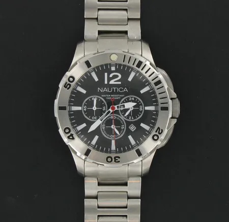 Miesten teräsrannekello Nautica, Ø 45mm