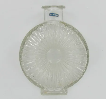 Lasipullo Riihimäen lasi, Aurinkopullo 1/4, design Helena Tynell, korkeus 125mm