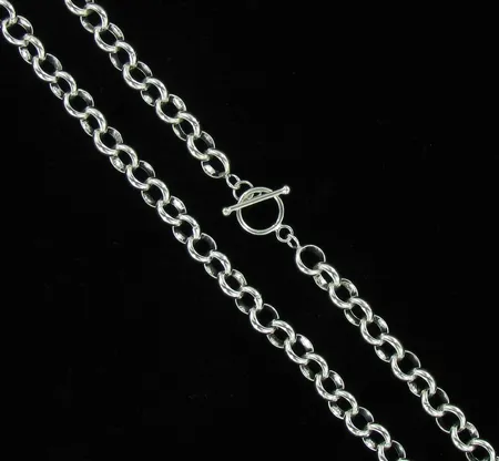 Papukaulaketju, pituus n.61,0cm, lenkin Ø 10,3mm, 925, paino 81,8g Vikt: 81,8 g
