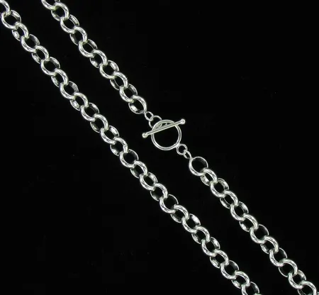 Papukaulaketju, pituus n.61,0cm, lenkin Ø 10,3mm, 925, paino 81,8g Vikt: 81,8 g