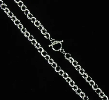 Papukaulaketju, pituus n.61,0cm, lenkin Ø 10,3mm, 925, paino 81,8g Vikt: 81,8 g