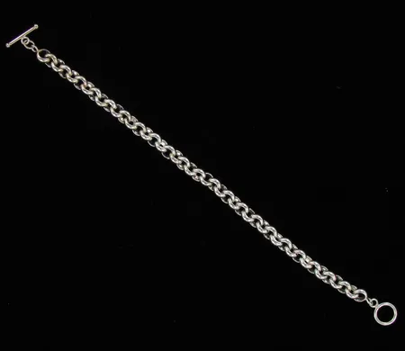 Papuranneketju, pituus 24cm, lenkki 8mm, 925, paino 33,1g Vikt: 33,1 g