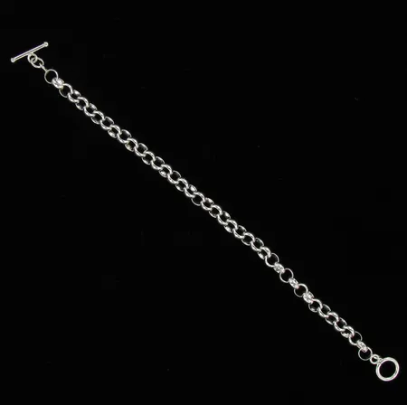 Papuranneketju, pituus 23,0cm, lenkki 7mm, 925, paino 15,1g Vikt: 15,1 g