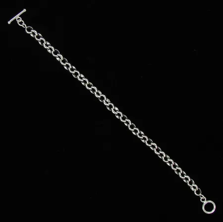 Papuranneketju, pituus 23,0cm, lenkki 7mm, 925, paino 15,1g Vikt: 15,1 g