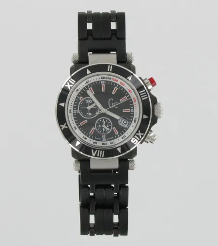 Miesten teräsrannekello Gc, quartz, serial number 14600001, taulun Ø 50mm, lisäpala, ohjekirja ja laatikko