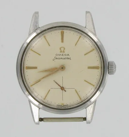 Miesten teräsrannekello Omega Seamaster, mekaaninen, käytön jälkiä, taulun Ø38mm, ei hihnaa,