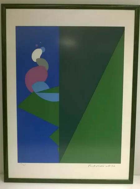 Taidegrafiikka, sign. Pauli Vuorisalo 1987, 15/75, Mitat 49x64cm. Nouto ainoastaan myymälästä!