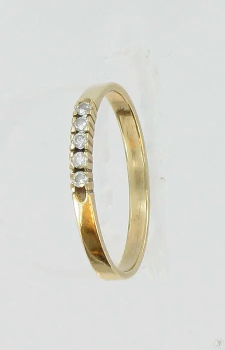 Timanttisormus 5xn.0,005ct kaivertamaton koko 17½ 585 paino 1,3g Vikt: 1,3 g