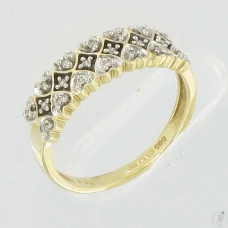 Timanttisormus 20xn.0,005ct Koko 16¼, 585 Paino 2,3g Vikt: 2,3 g