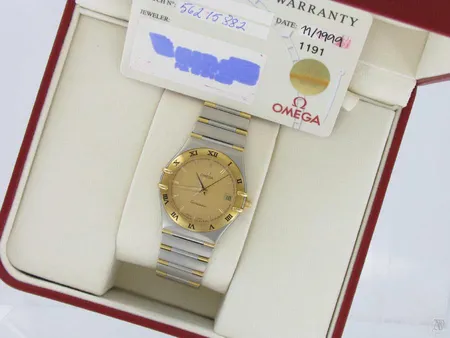 Miesten rannekello Omega Constellation quarz kaiverrettu